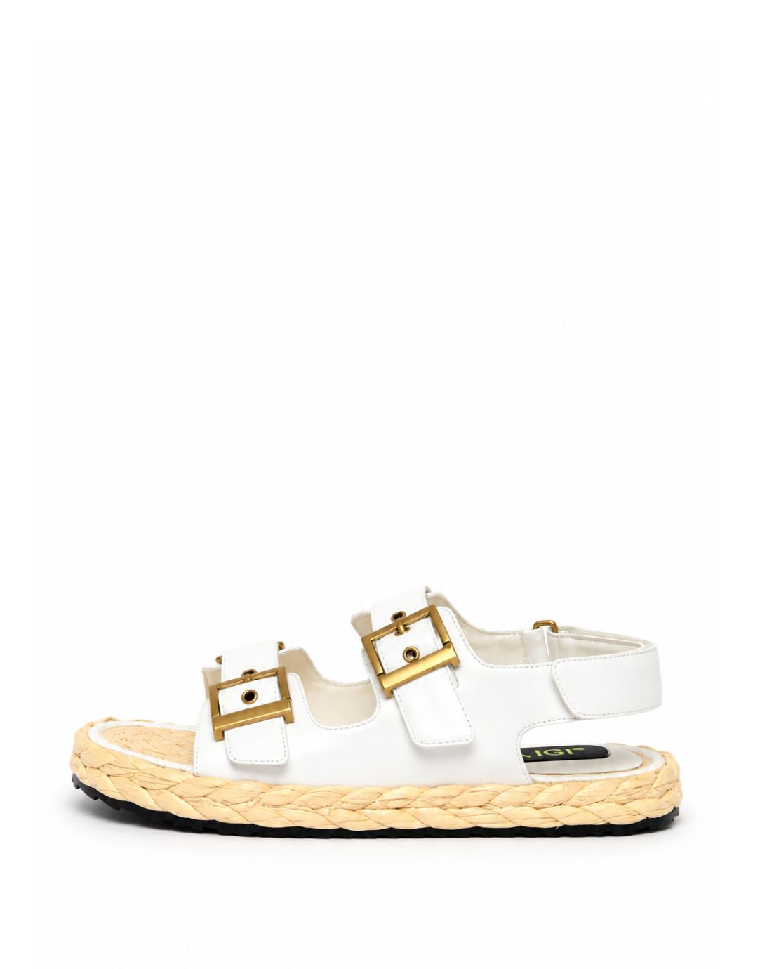 White Buckle Sandals