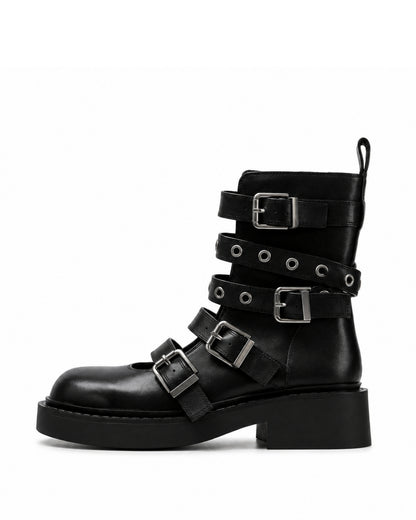 Black Cage Boots