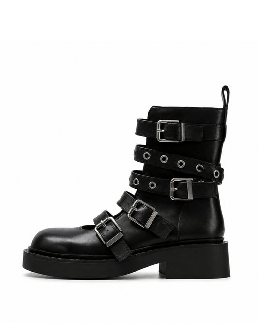 Black Cage Boots