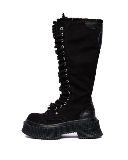Black Canvas Boots