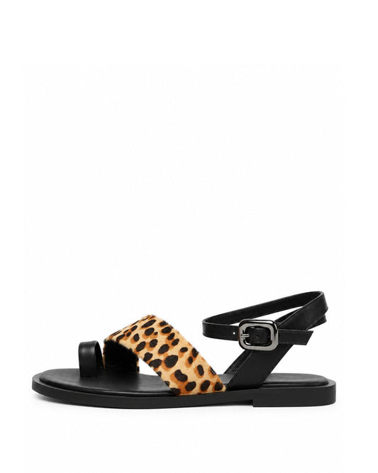 Leopard Toe Sandals