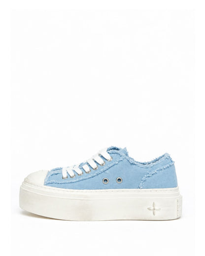 Blue Platform Sneakers