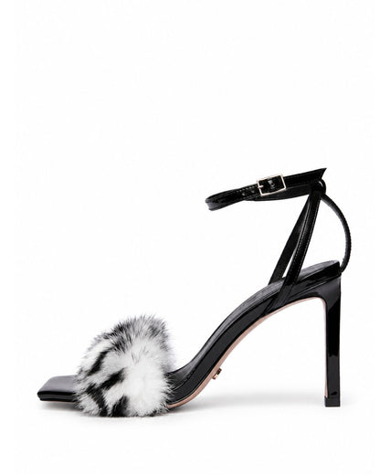 Monochrome Fur Heels