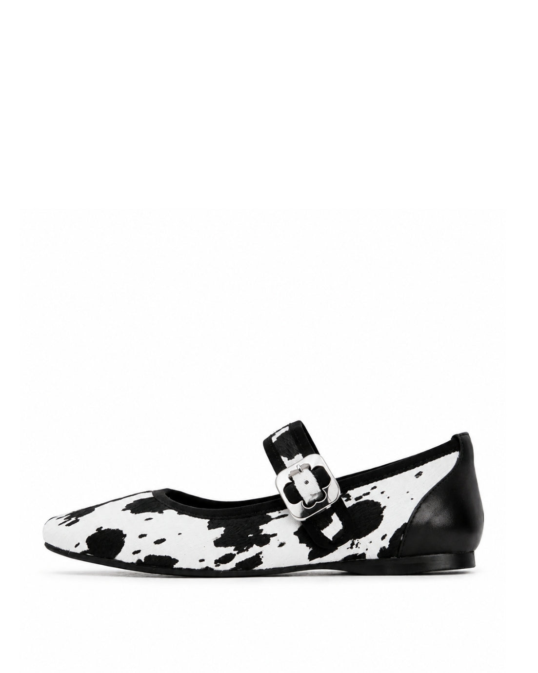Cow Print Mary Jane Flats