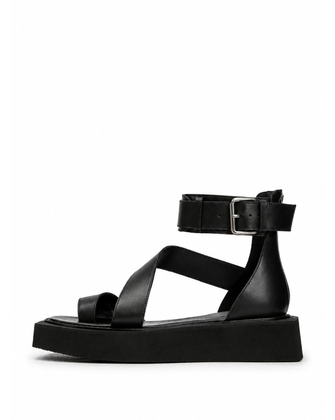 Black Cross Sandals