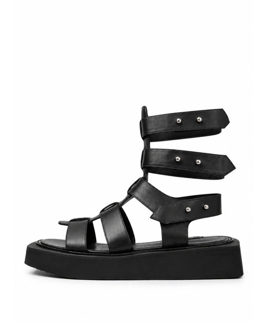 Black Gladiator Sandals