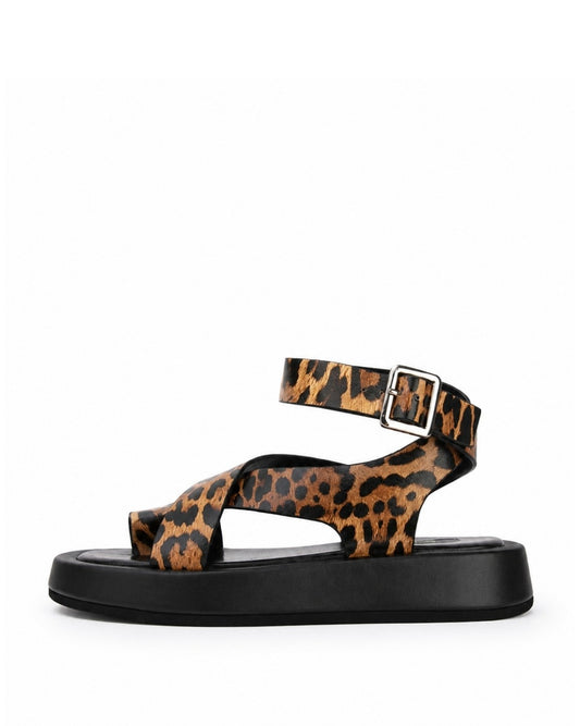 Leopard Wrapped Sandals
