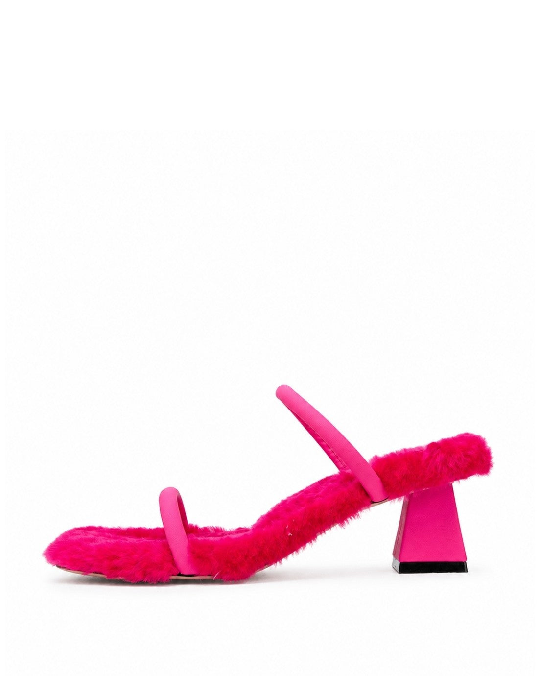 Pink Fur Mules