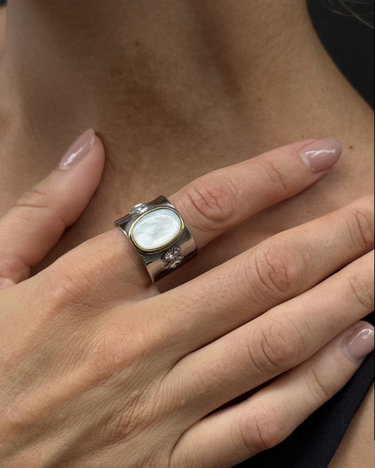 Pearl Dome Statement Ring for Women