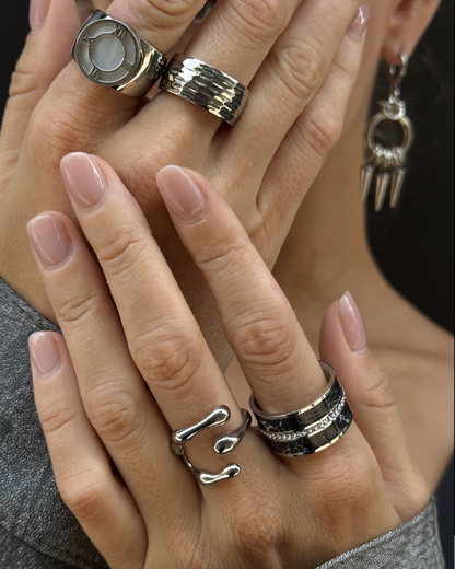 Textured Band Statement Ring