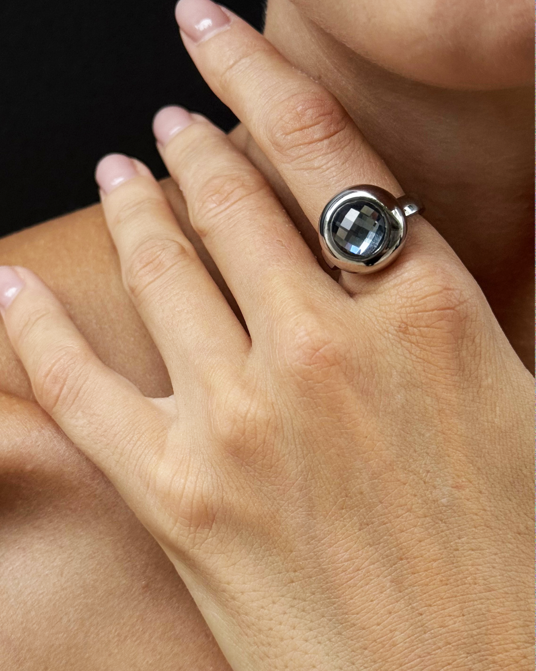 Aurora Faceted Minimalist Ring