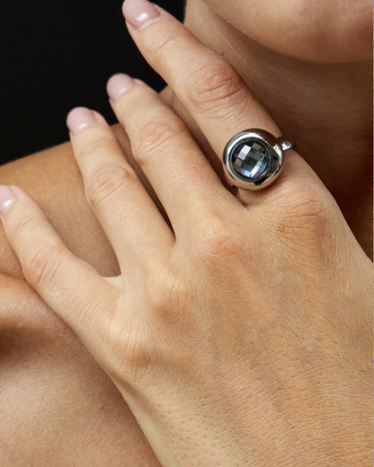 Aurora Faceted Minimalist Ring