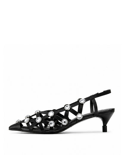 Crystal Cage Heels