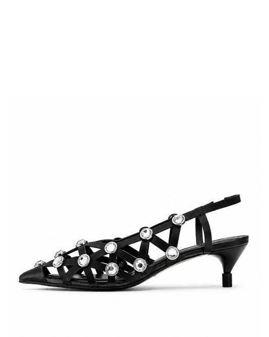 Crystal Cage Heels