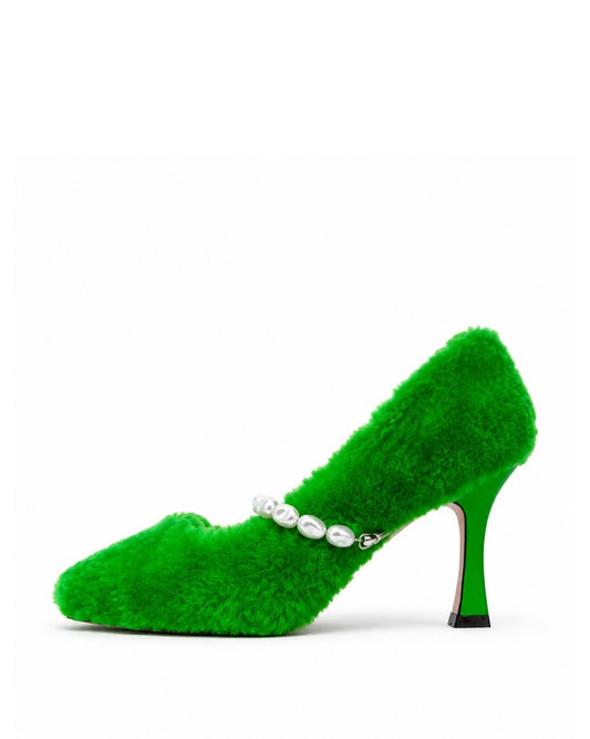 Green Pearl Heels