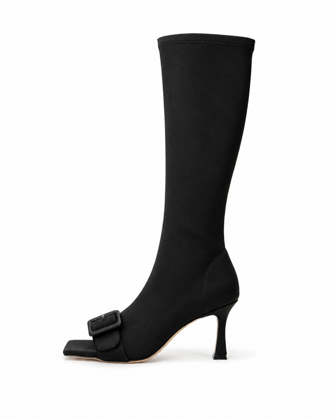 Black Open Toe Boots