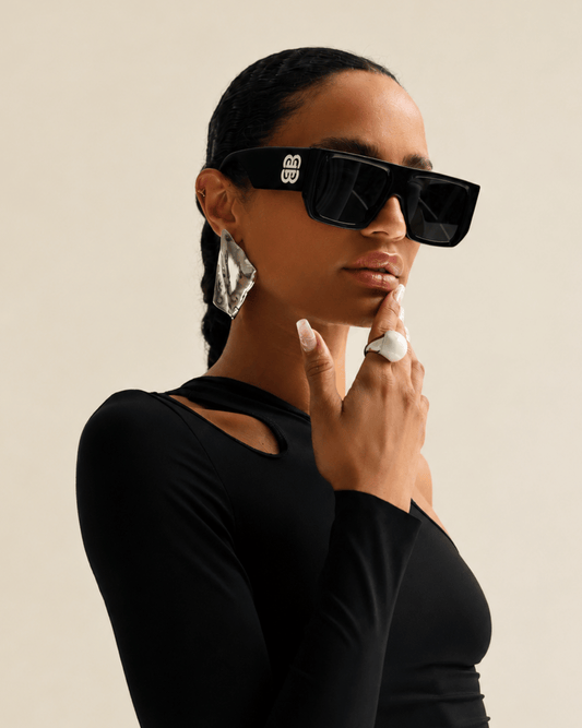Black Rectangle Sunglasses