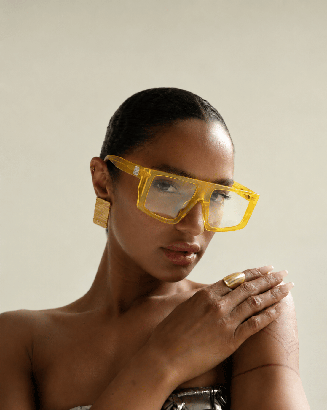Yellow Shield Sunglasses