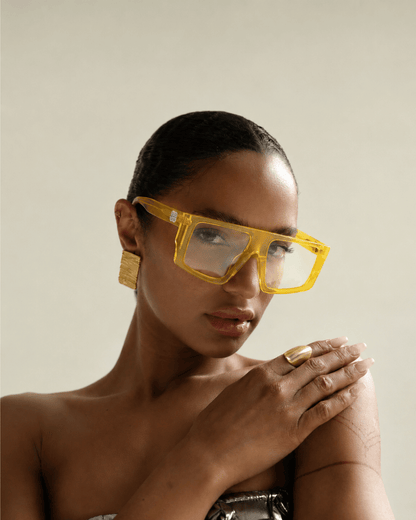 Yellow Shield Sunglasses