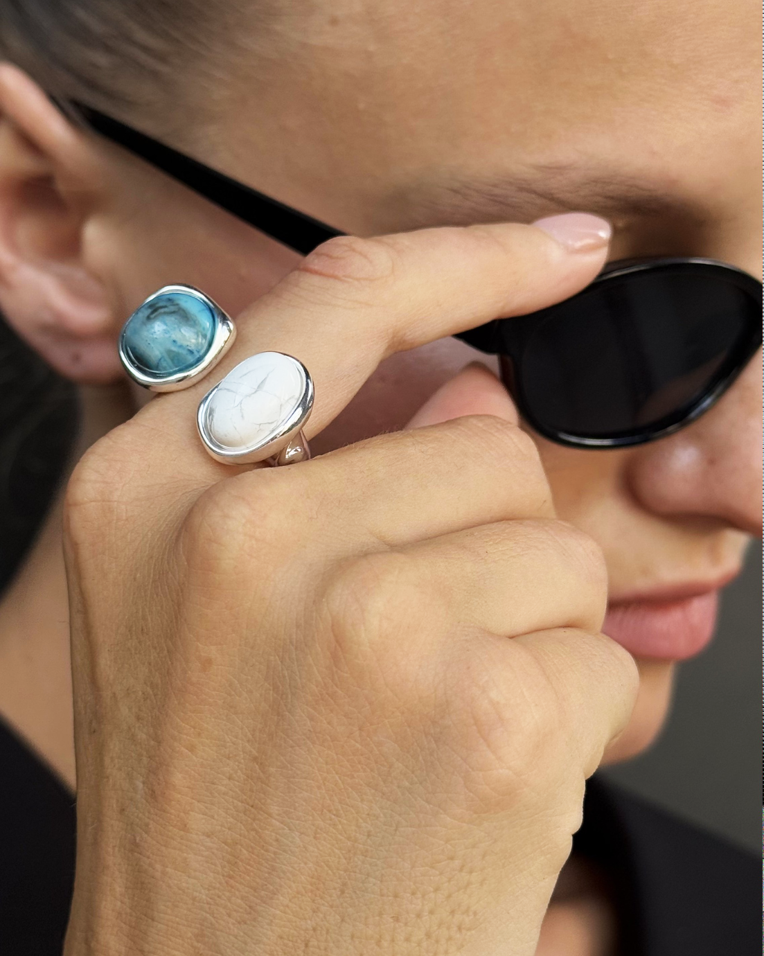 Dual Stone Statement Ring