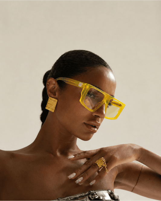 Yellow Shield Sunglasses