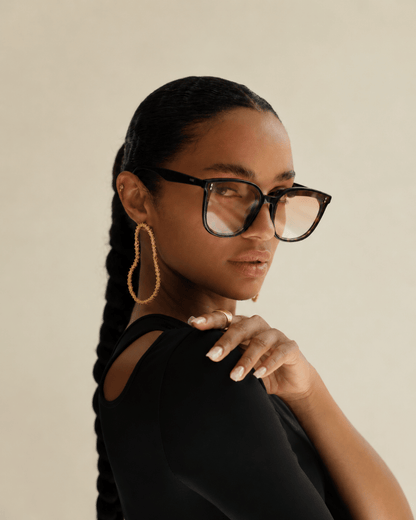Oversized Rounded Black Sunglasses