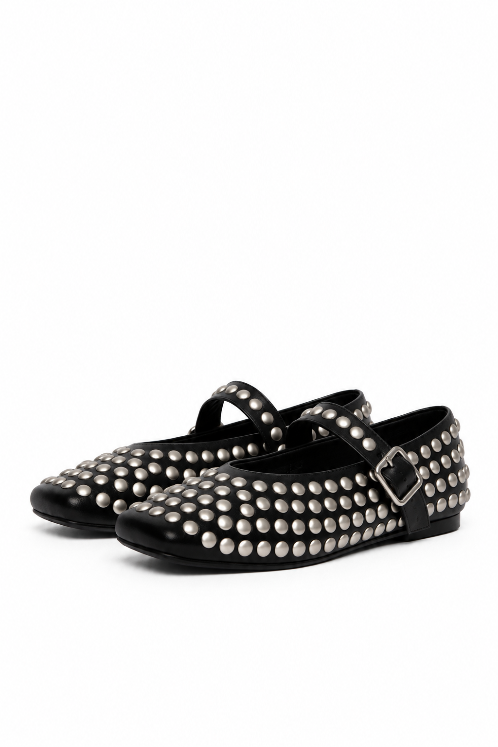 Studded Mary Jane Flats