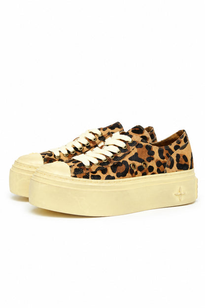 Leopard Print Platform Sneakers