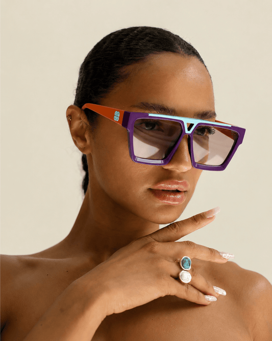 Purple Shield Sunglasses