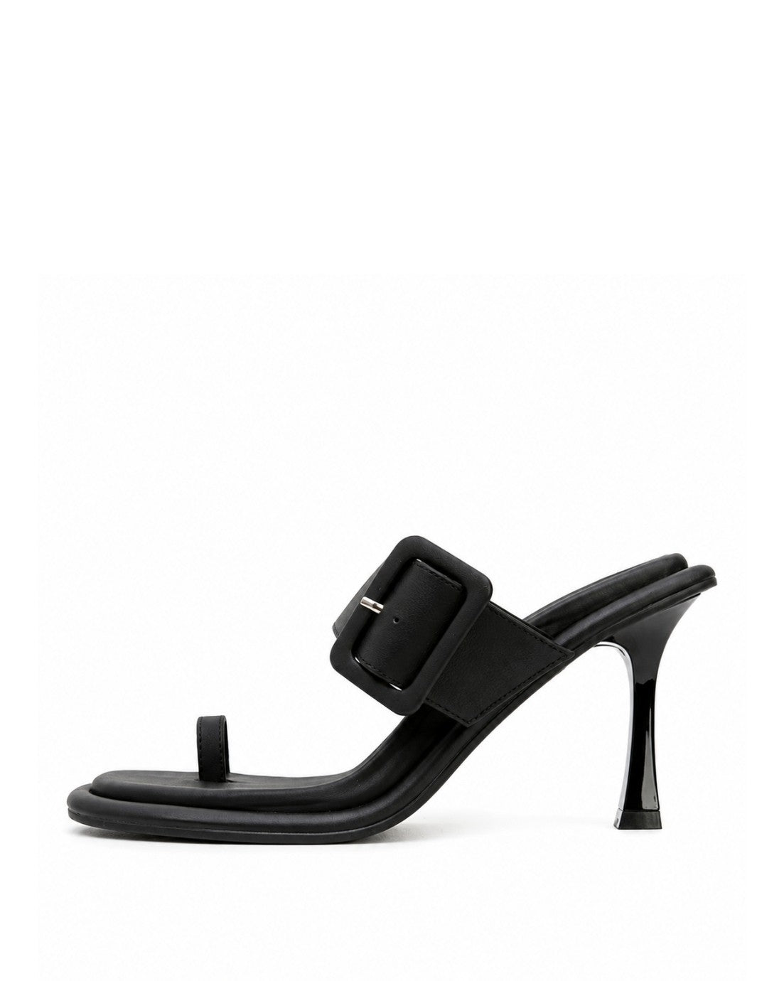 Black Buckle Heels