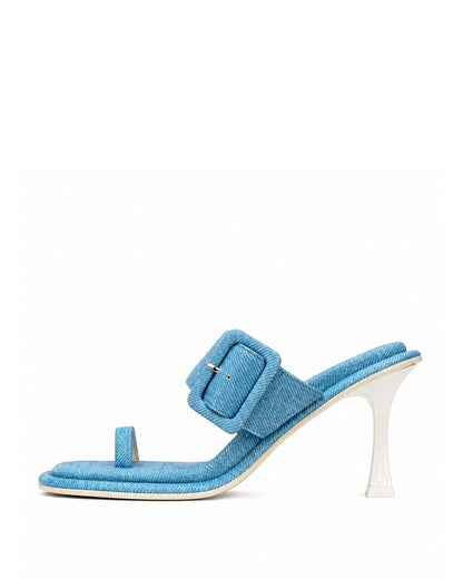 Blue Denim Heels