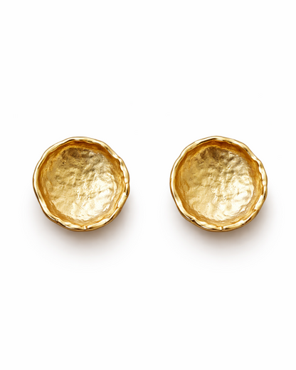 Textured Bowl Stud Earrings