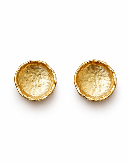 Textured Bowl Stud Earrings
