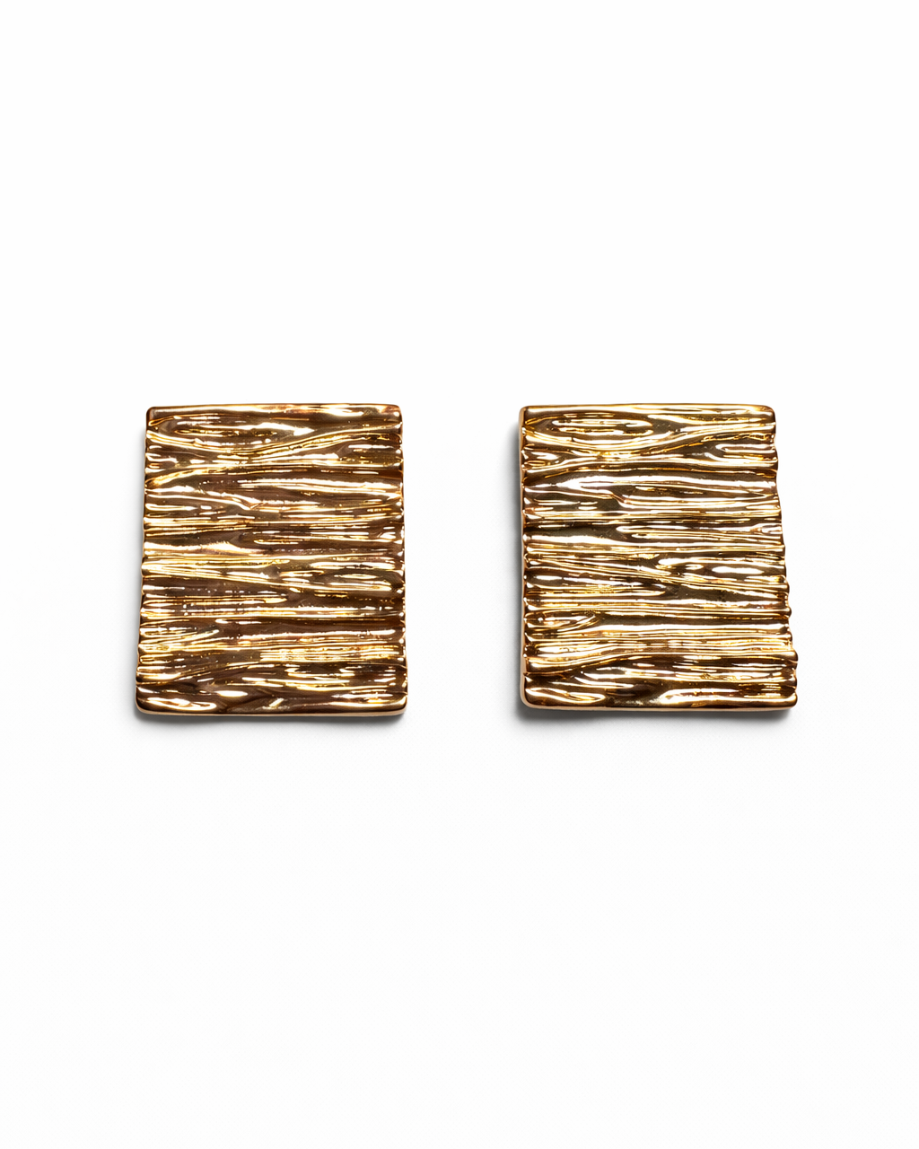 Textured Square Stud Earrings