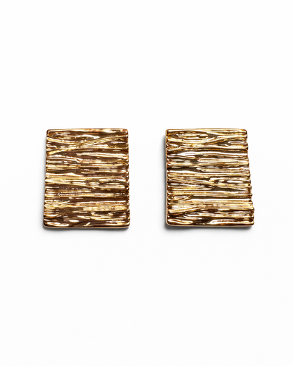 Textured Square Stud Earrings