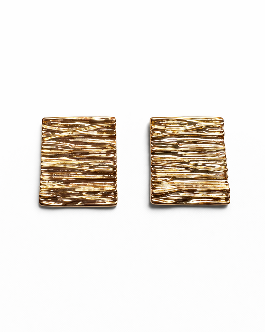 Textured Square Stud Earrings