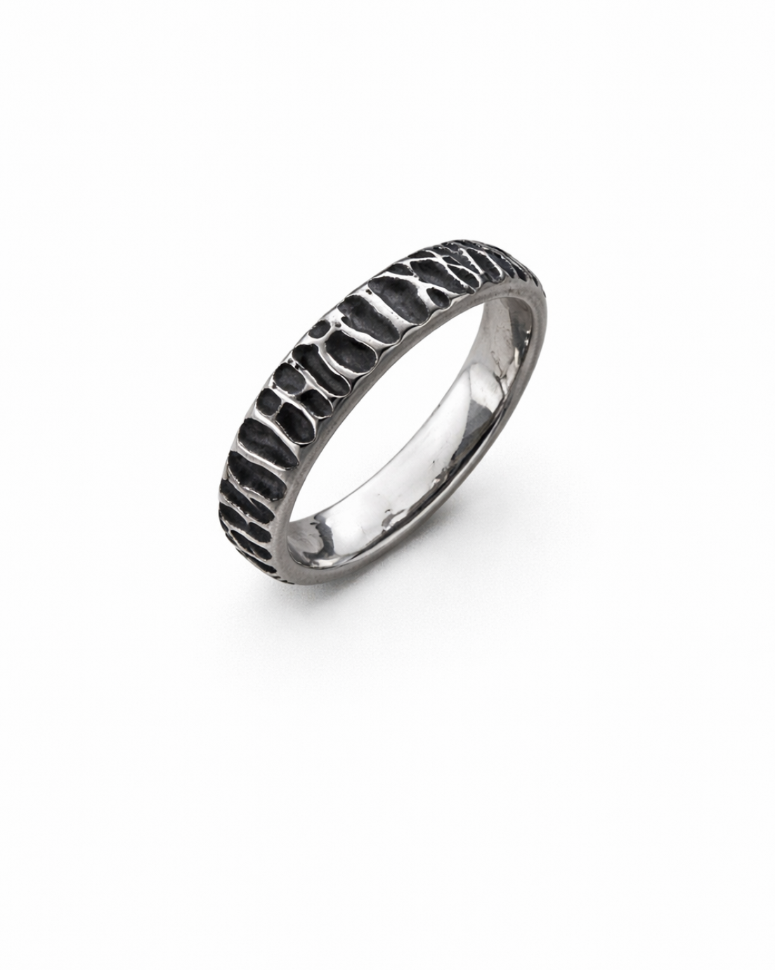 Textured Slim Statement Ring for Women