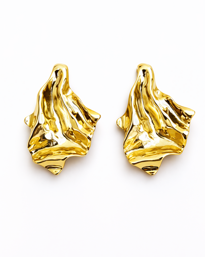 Sculptural Fold Stud Earrings