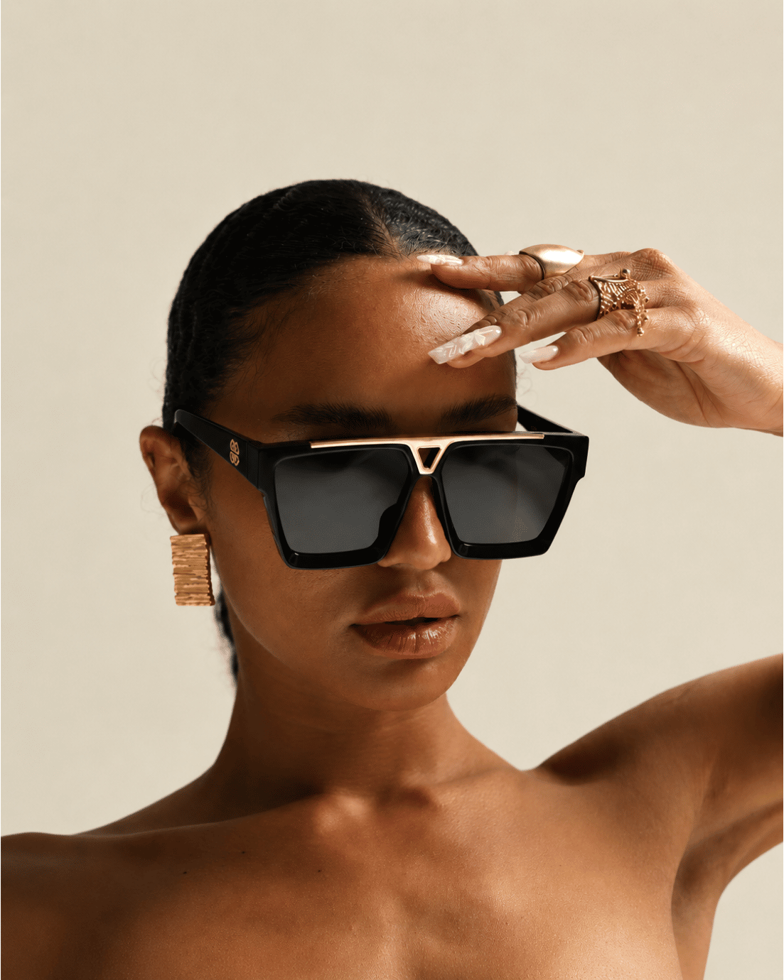 Black Geometric Sunglasses