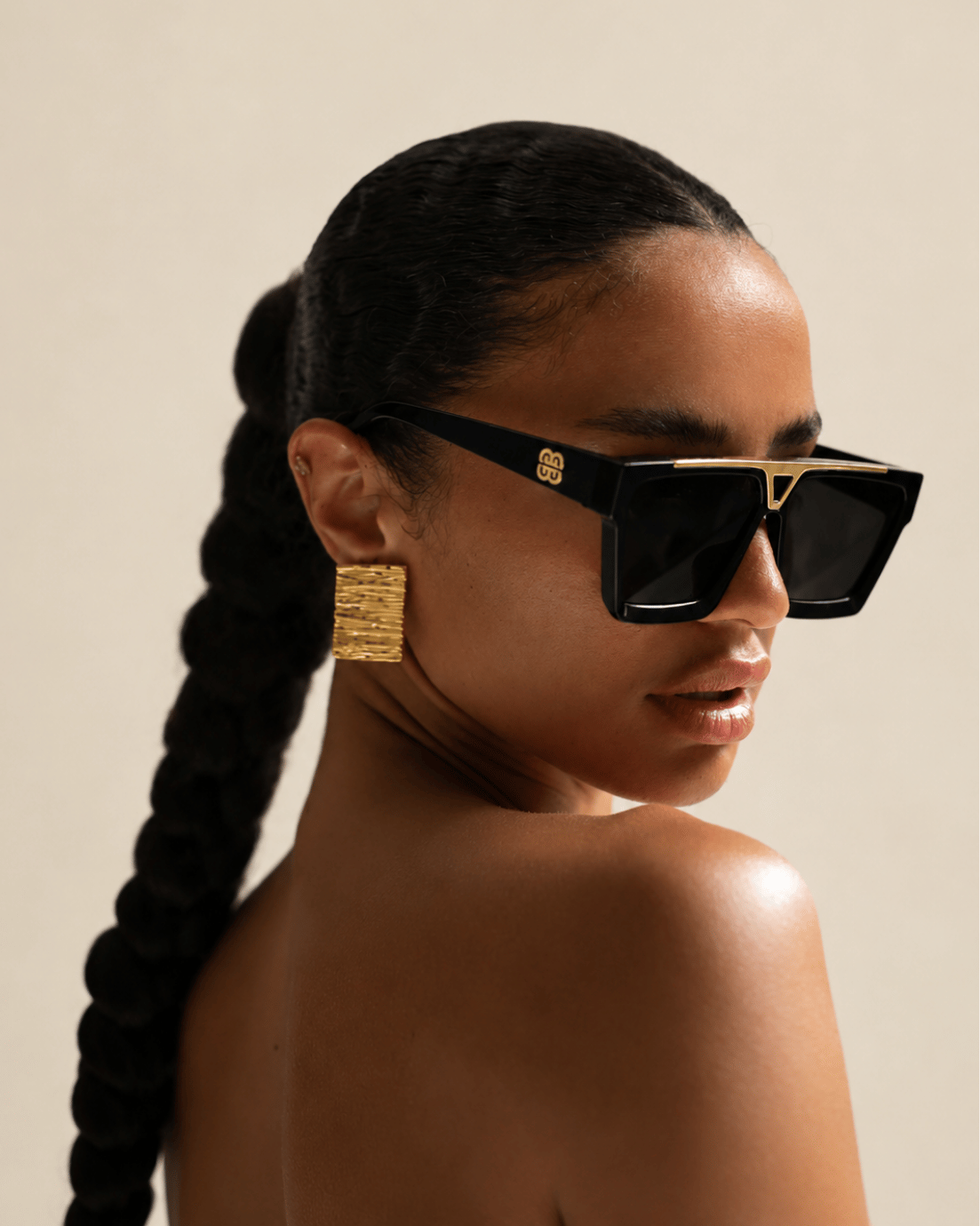 Black Geometric Sunglasses