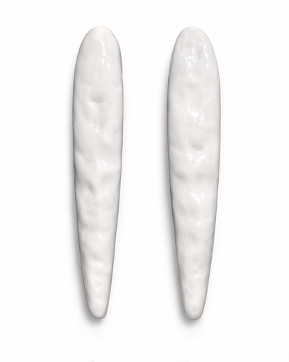 Elongated Organic Drop Earrings