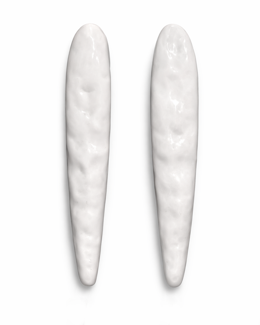 Elongated Organic Drop Earrings