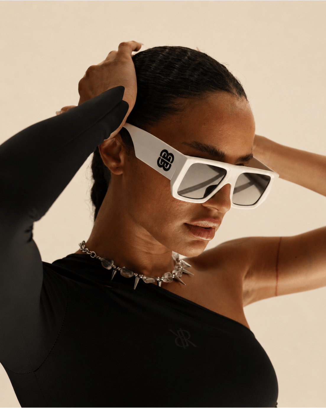 White Rectangle Sunglasses
