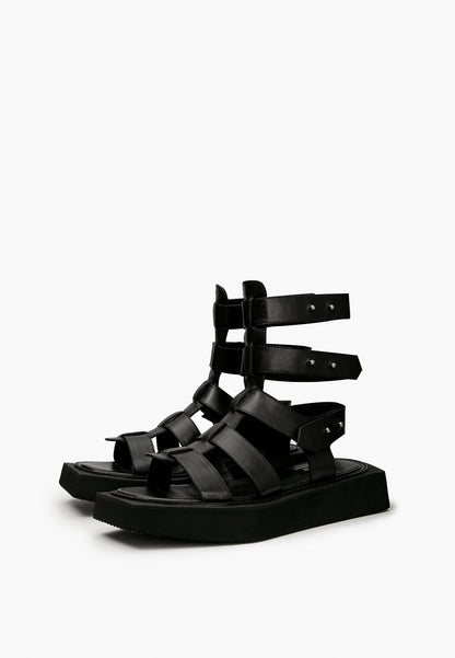 Black Gladiator Sandals