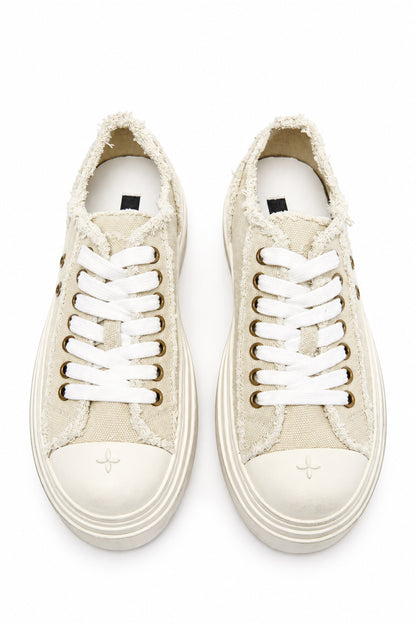 Ivory Platform Sneakers