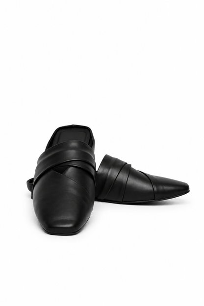 Black Minimal Mules