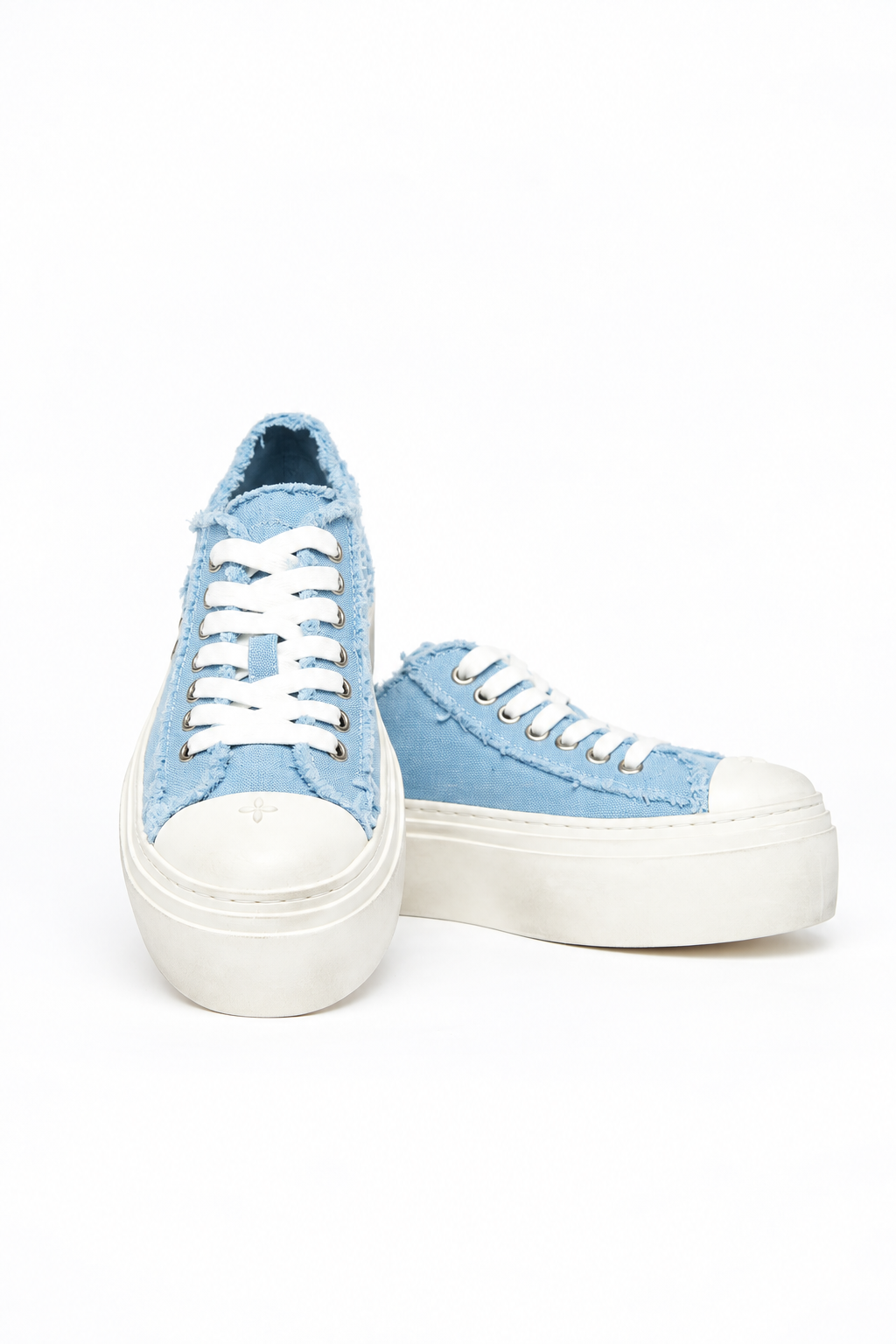 Blue Platform Sneakers