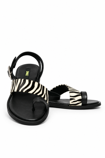 Zebra Strap Sandals