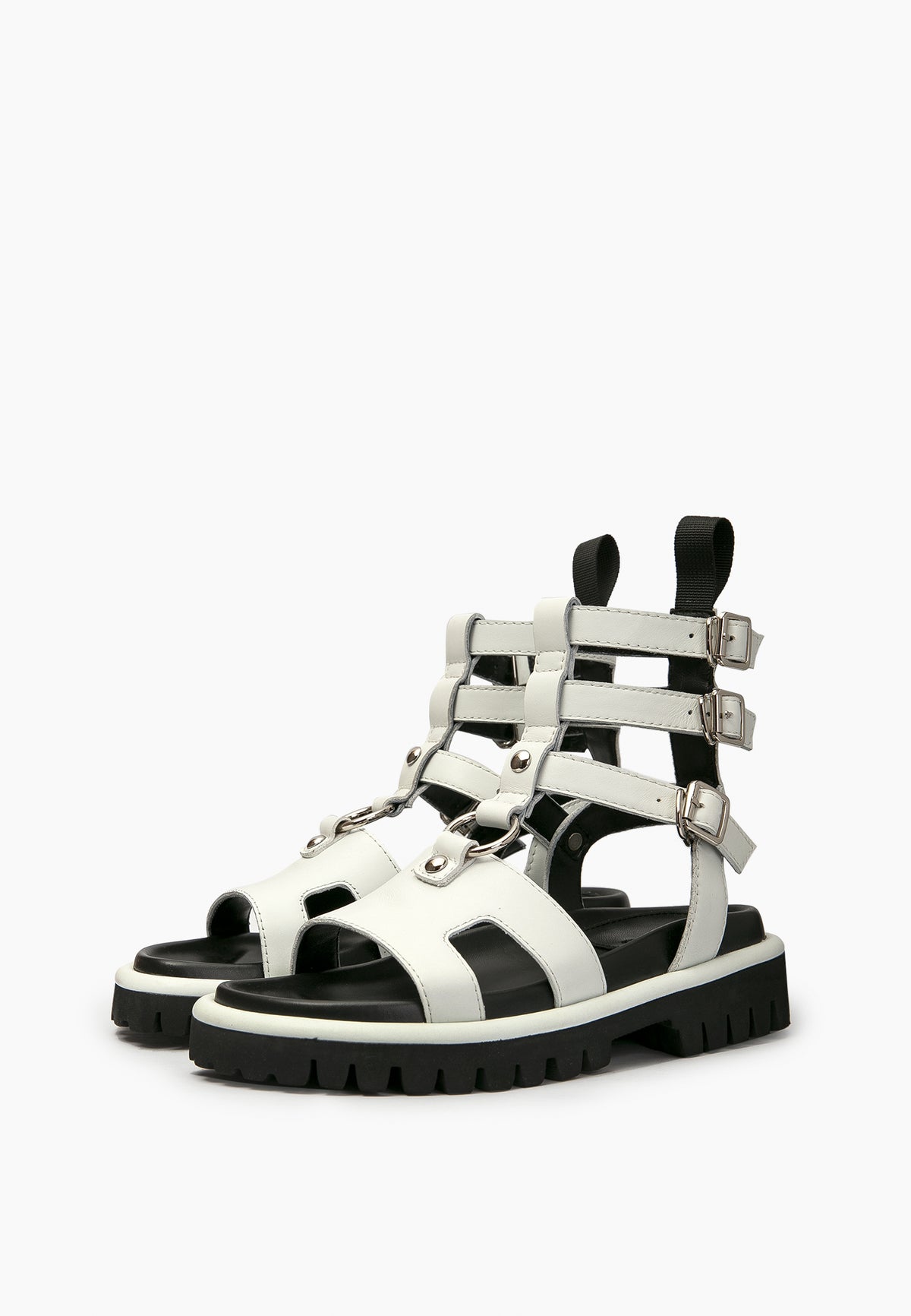 White Chain Sandals