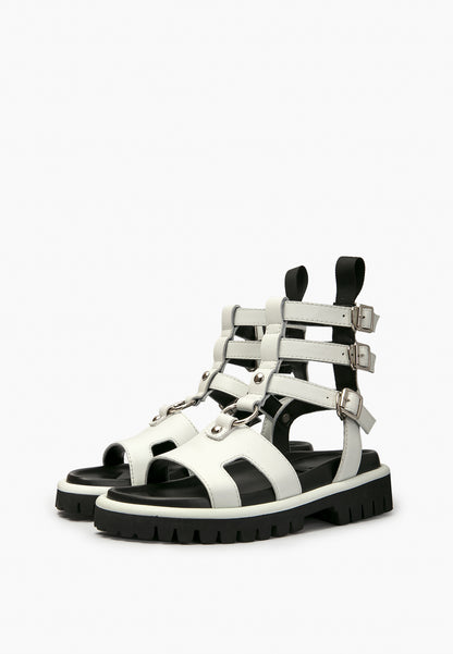 White Chain Sandals